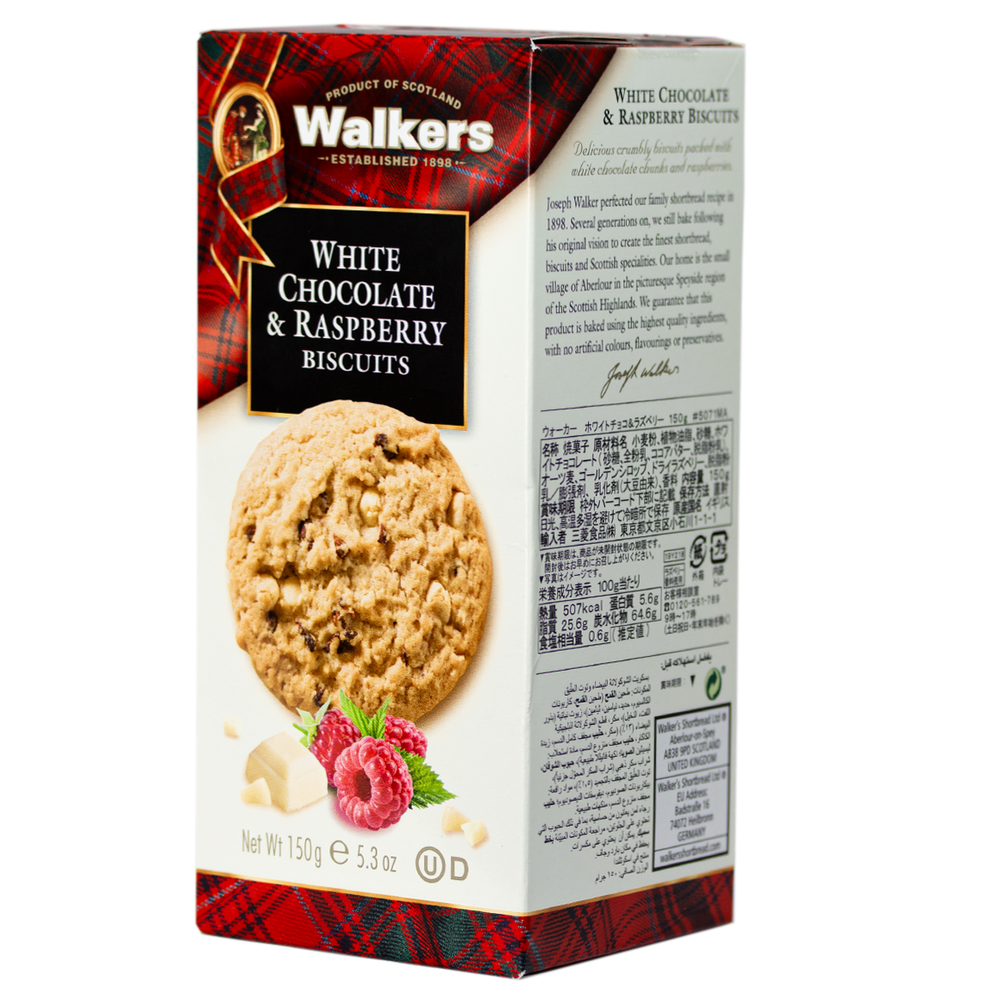 WALKERS – WHITE CHOCOLATE & RASPBERRY BISCUITS