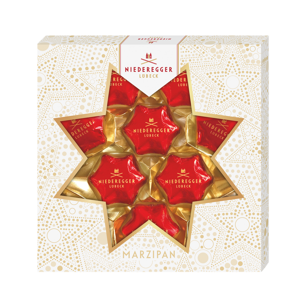 NIEDEREGGER – MARSIPANSTJÄRNOR I MÖRK CHOKLAD