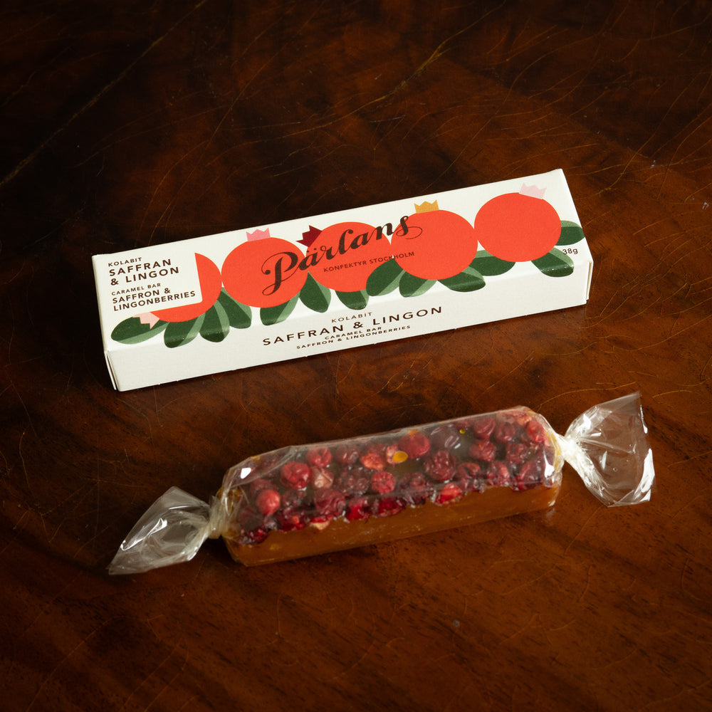 PÄRLANS KONFEKTYR – KOLABIT SAFFRAN & LINGON