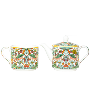 WILLIAM MORRIS – TEA FOR ONE 'WHITE STRAWBERRY THIEF'