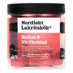 NORDISKT LAKRITSKÖK – HALLON & VIT CHOKLAD